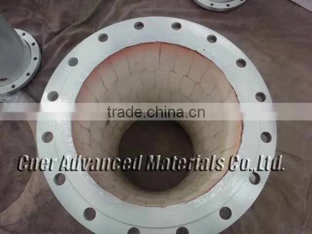 Ceramic lined wear resistant steel pipe, ceramic lined elbow