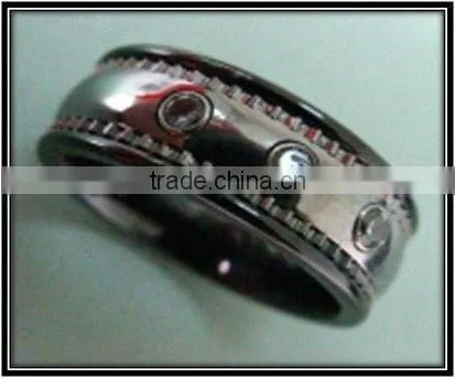 Titanium diamond ring/ gift for men