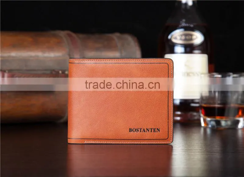 vintage 3 fold mens wallet with flap genuine leather bifold wallets