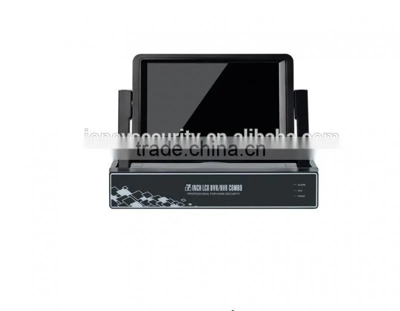 330 degree angle Embedded LINUX 7 inch Monitor P2P CCTV Security H 264 8CH NVR