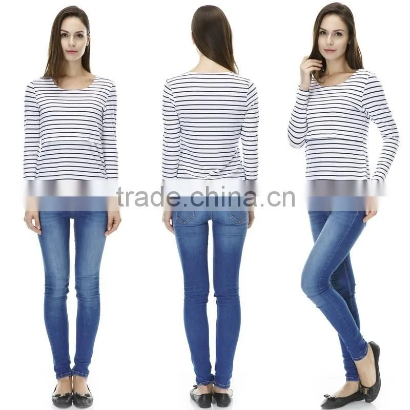 Long sleeves nursing wear breastfeeding Top for pregnant women