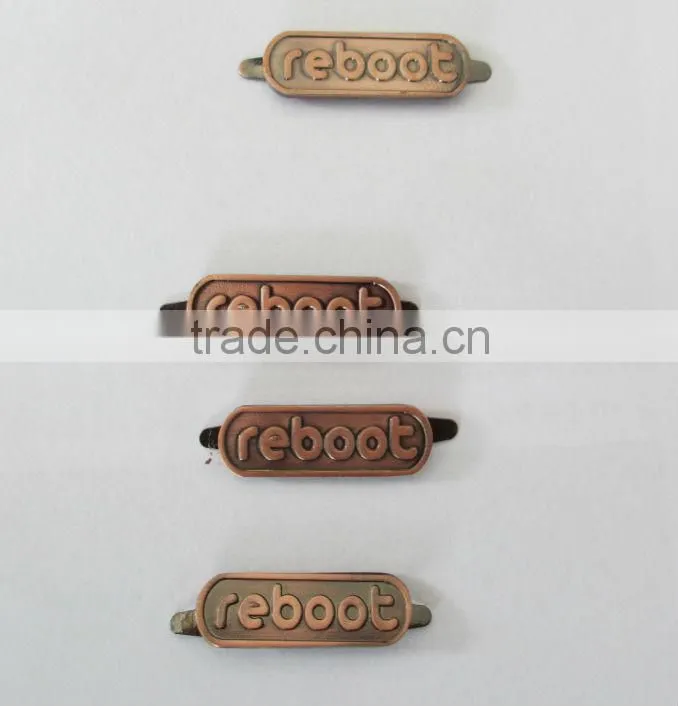 brass embossed tag, aluminum label, metal embossed label, round tag, metal fruniture label