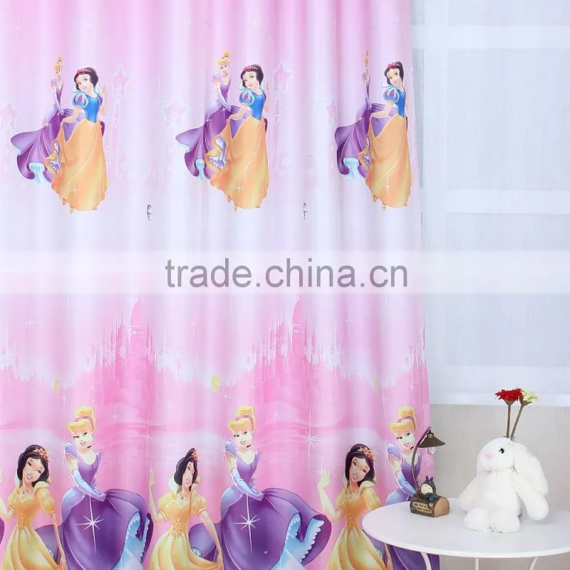 Beautiful princess pattern ,100% polyester curtain yarn dyed fabric