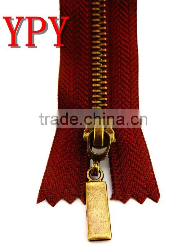 nice looking metal zipper for handbags ( close end zipper)