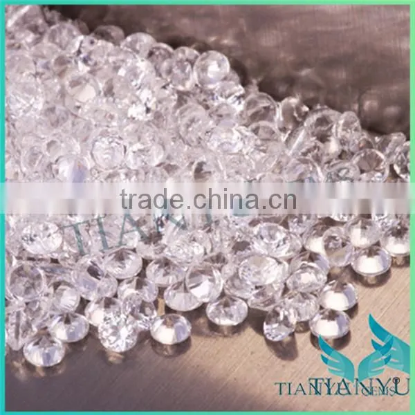 Loose gemstone wholesale china 12# white color round shape synthetic sapphire gemstone