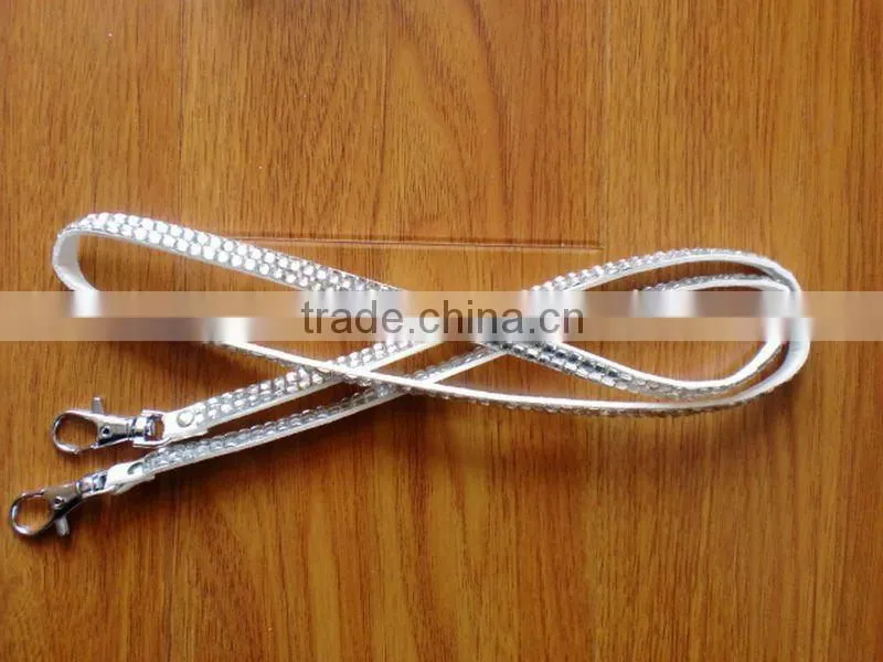 Wristlet Rhinestone Lanyard With Keychain