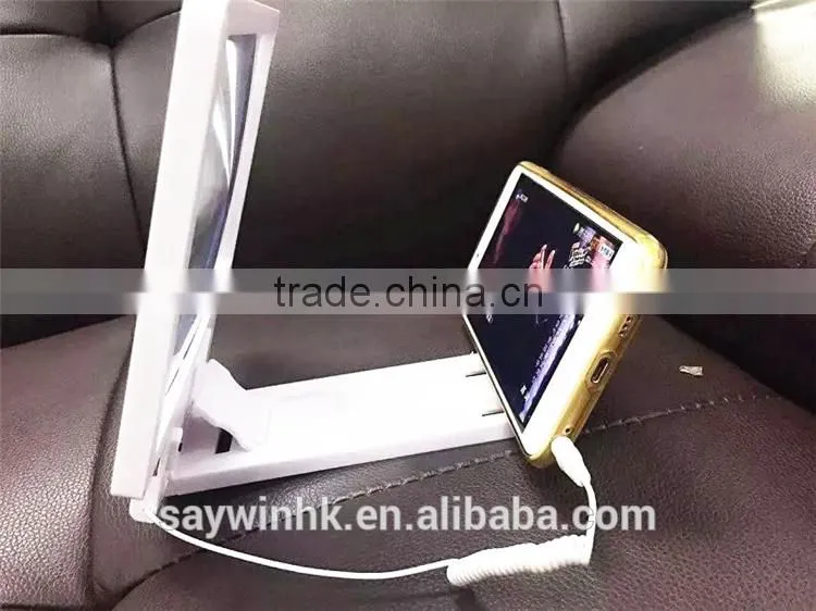 Protect eyesight LCD screen magnifier glass with speaker for cell phone
