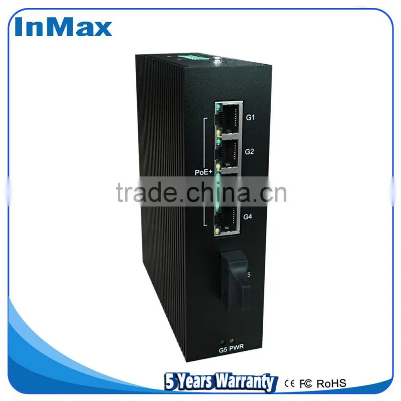 Din Rail Full Gigabit Unmanaged PoE Industrial Ethernet Switches P505B