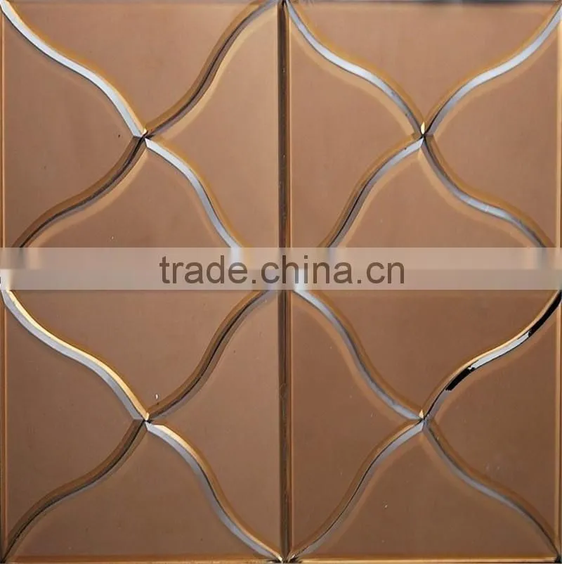 ultra clear beveled edge mirror tile
