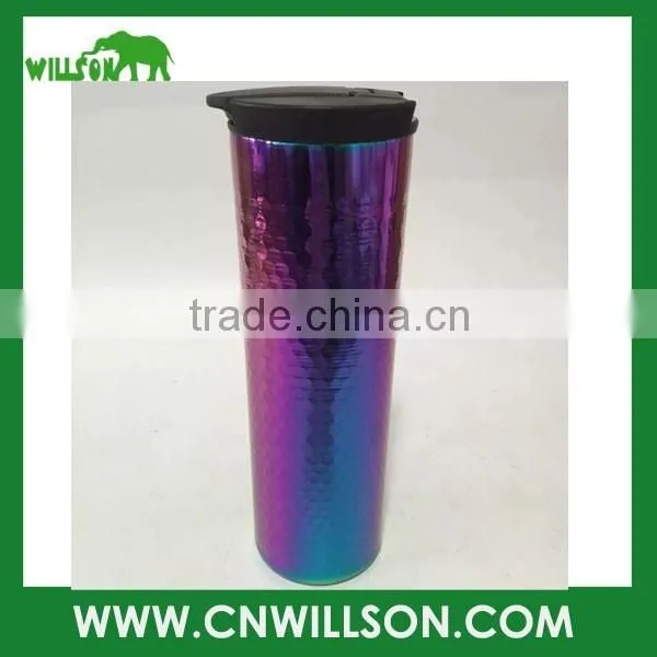 Custom sublimation stainless steel metal double wall insulated vacuum thermos thermal car coffee travel mug