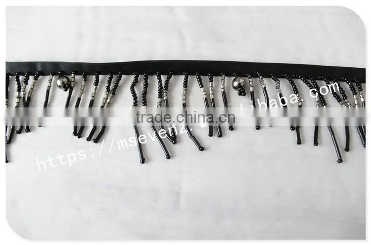 Vogue 6cm width handmade beaded decorative fringe trim wholesale