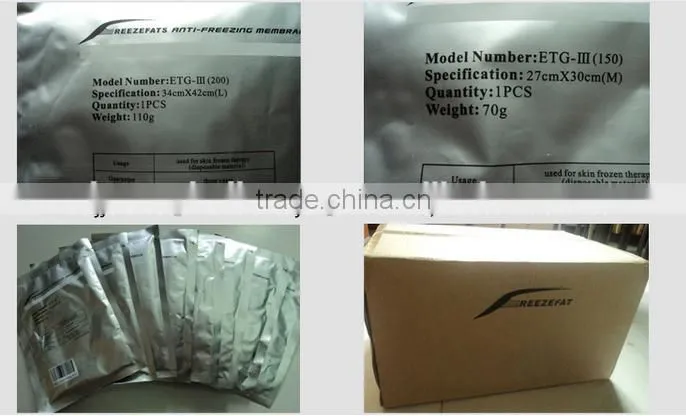Professional anti cellulite device crtotherapy machine lipo freeze cryo antifreeze membrane