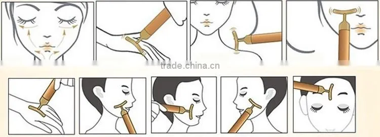 Home Use Skin Tightening acupuncture eye therapeutic massager 24K T-bars