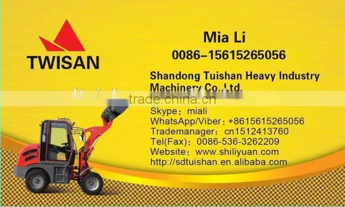 China TOP brand 2.5T agricultural machinery tractor type front end loader ZLY925 for sale
