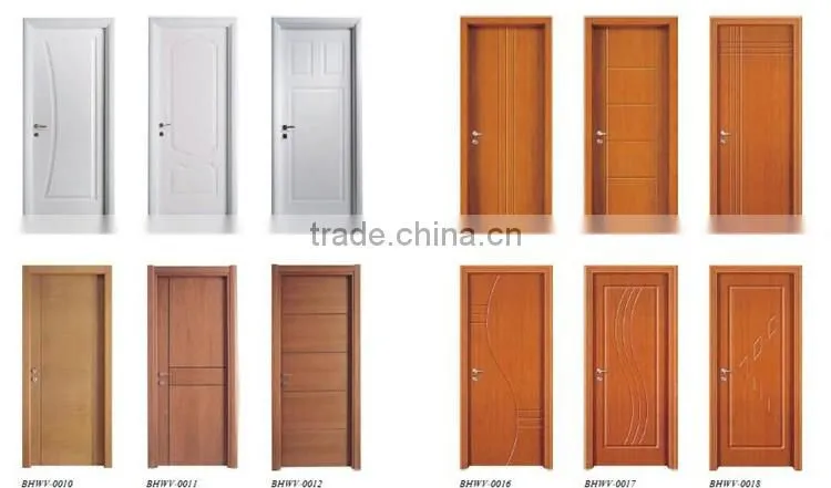 China modern interior wood doors swing design veneer door manufacturer