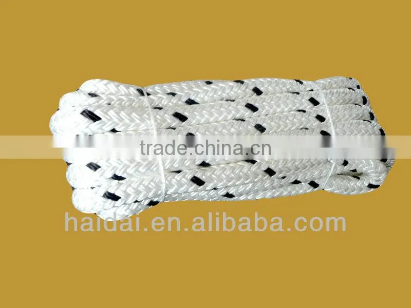 White nylon double braided rope