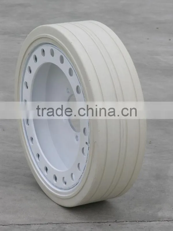 12-4 High quality non marking wheel with brake for lifting platform