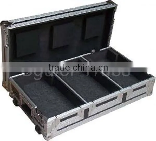 Wholesale portable aluminum cosmetic flight box case with wheel
