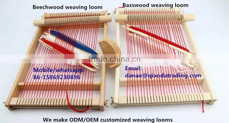 Kids educational Wooden traditional toy DIY weaving loom