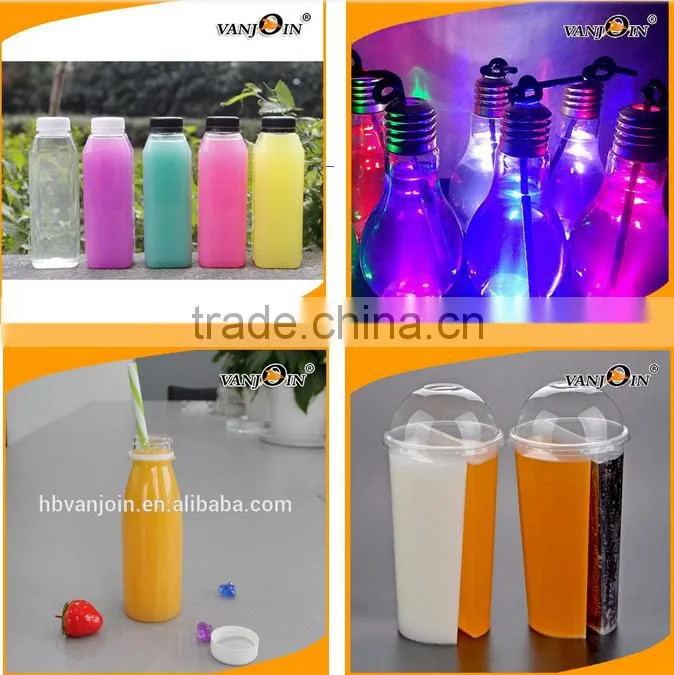 Black Square Plastic Shower Cream Bottle with Pump or Disc Cap