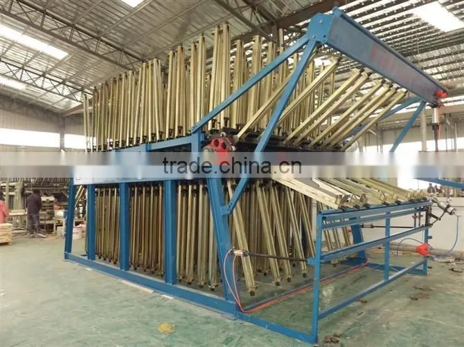 Pneumatic wood composer rotary clamp carrier for wood