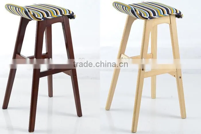 2015 antique wood and fabric high bar chair BAR00001
