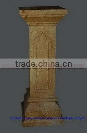 UNIQUE INDUS GOLD MARBLE PEDESTALS