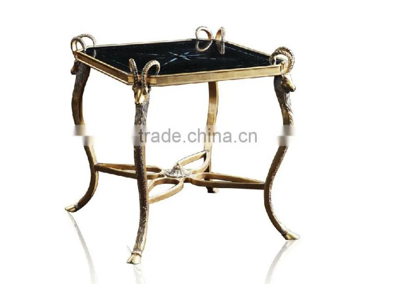 Living Room Furniture Golden Centre Table, Arrow Feet Design Living Room Coffee Table Furniture