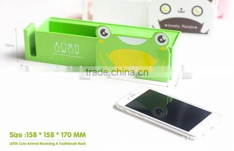 CY060 Lovely Animal Toothbrush Holder Family Use Suction Cup Toothbrush Box