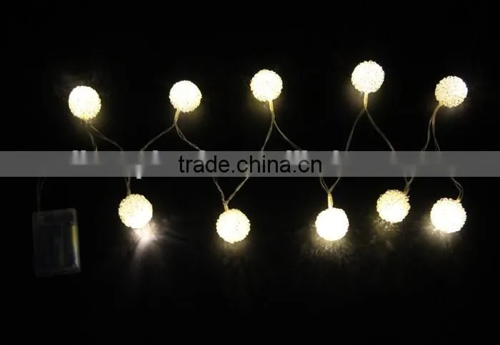 Christmas led light battery operated led string lights aluminium ball