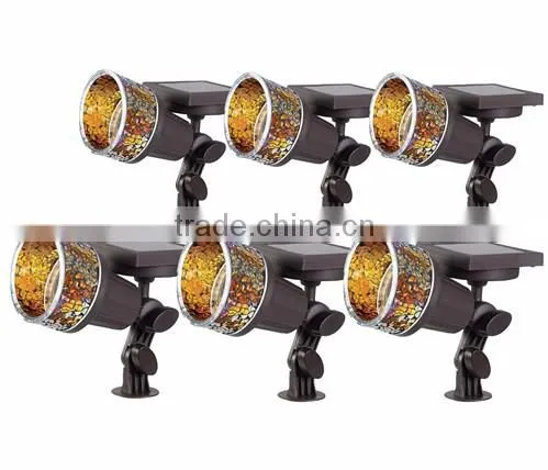 6-PC PLASTIC MOSAIC SOLAR SPOT (PDQ) LIGHT