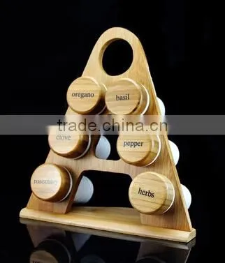 glass spice jar rack set, salt and pepper set, sauces rack set