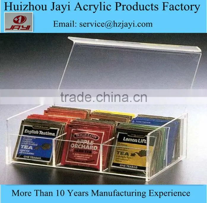 Factory wholesale acrylic tea packaging box and tea bag storage box