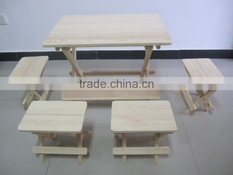 heavy-duty space-saving dining table and chairs