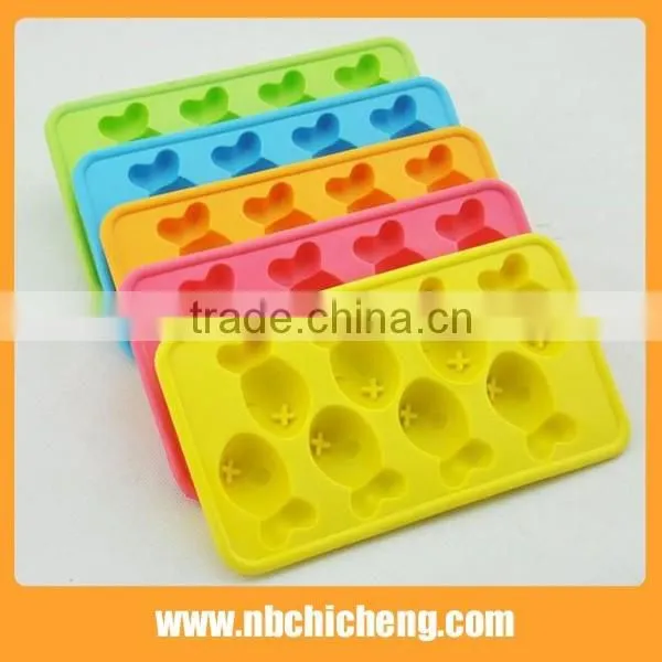 Food Grade Cute Fish Shaped Silicone Ice Cube Tray, Slicone Ice Mold
