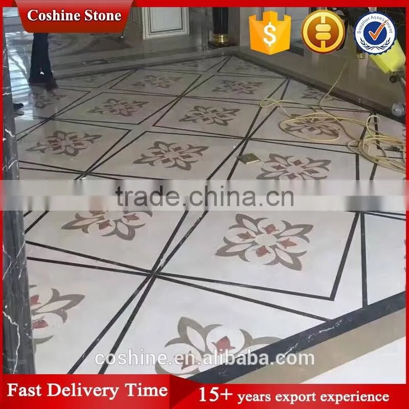 Villa Lobby Design Marble Flooring Tiles Stone Medallion & Watejet