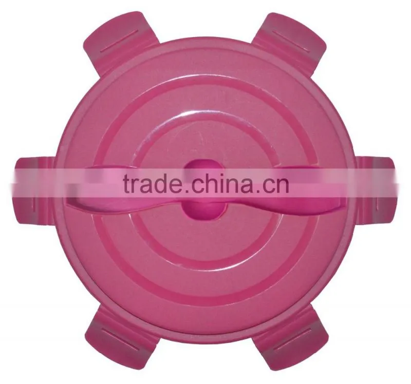 2017 hot style got the patent plastic salad box with silicone ring