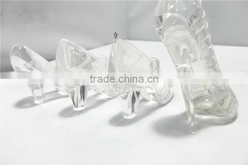 Acrylic transparency crystal wedding shoe & Islamic wedding hanging&table gifts for Valentine's Day