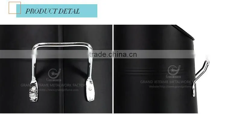 iron powder coating fireplace tool hod coal holder