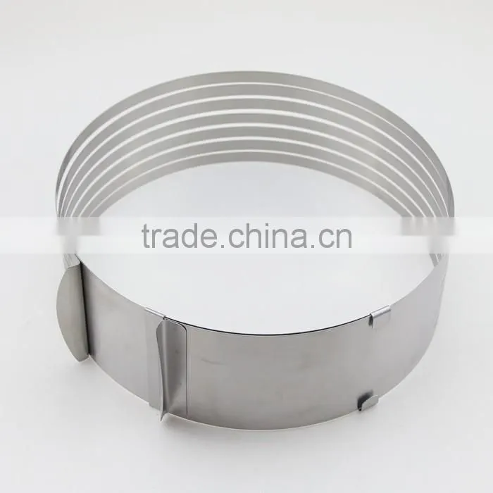 Adjustable Stainless Steel Layer Cake Slicer Kit Mousse Cake Ring Mold