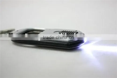 micro LED tool with bottle opener and keychain