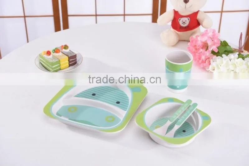 Tableware Sets Bamboo Fiber Eco Friendly Dinnerware Sets For Kids/Baby
