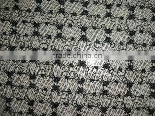 Fashion Embroidery mesh fabric for girls