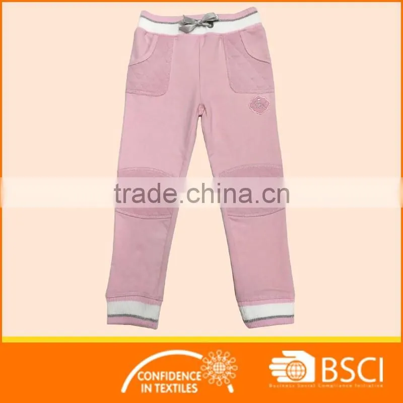2-8 Y Kid Girl Snap Front Open Jacket+ Long Trousers Autumn&Winter Kids Long Sleeve Clothes Suit