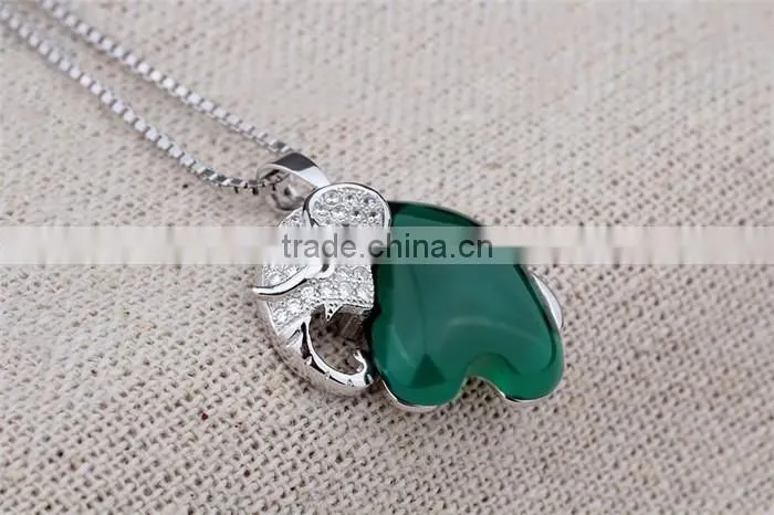 Elephant Necklace 925 Sterling Silver Lucky Elepant Charm Jewelry