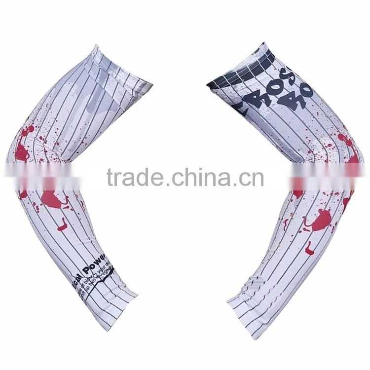 High quality custom printed lycra arm sleeve for sports