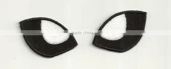 Custom high quality embroidered eye patch for clothes embroidery patch made in china choose size/color
