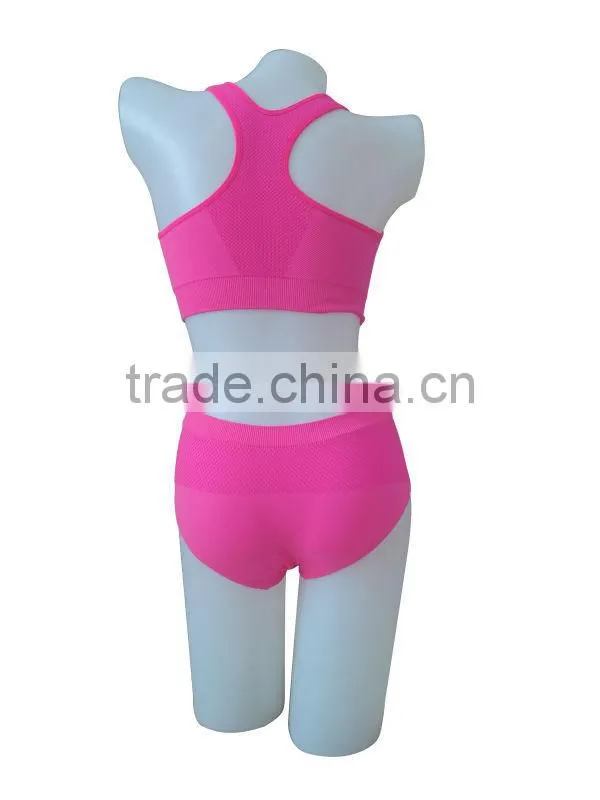 Top quality seamless woman underwear ladies lingerie sport bra and panty sets