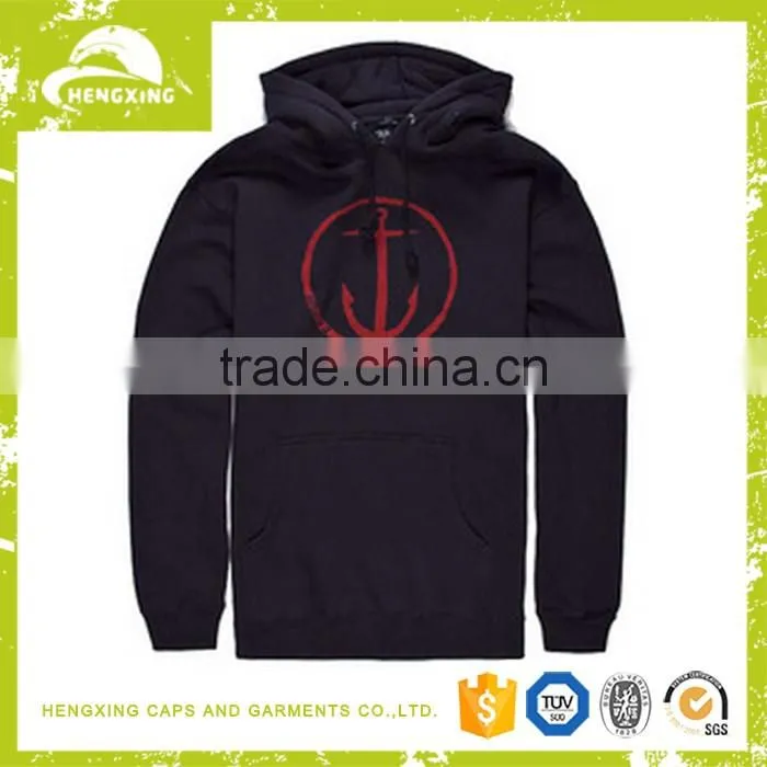 wholesale custom printed mans cowl neck hoodies