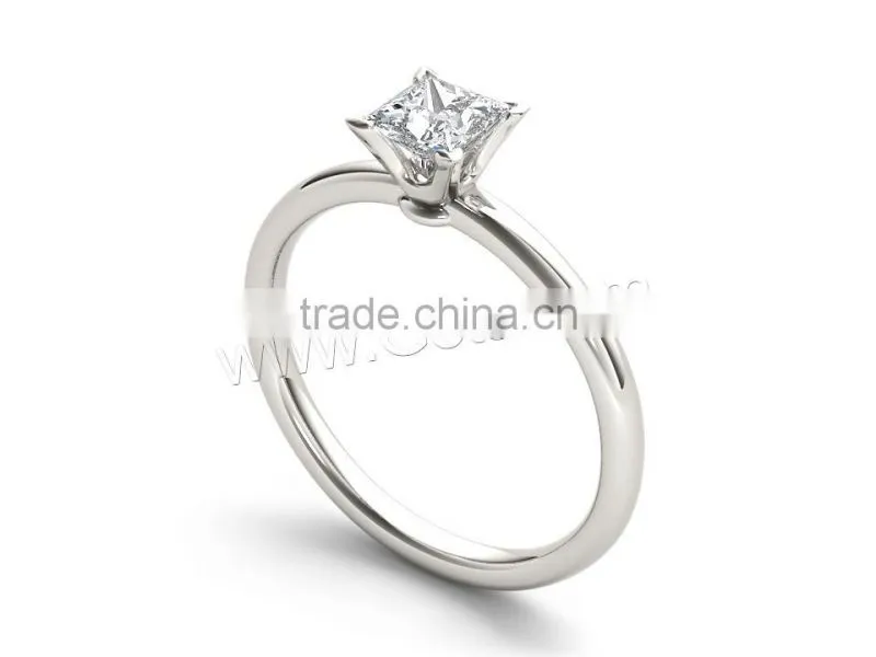 Cubic Zirconia Sterling Silver Finger Ring gift box silver jewelry ring gift for girlfriend ring ceremony gift